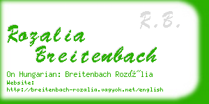 rozalia breitenbach business card